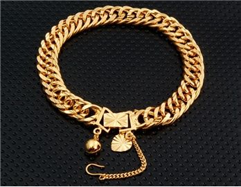 pulseira de cobre chapeado Ouro 24K