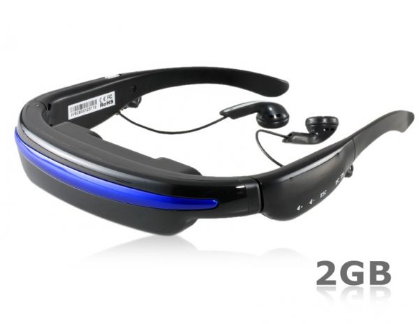 2GB 52 "Virtual Digital Video Glasses com slot para cartão