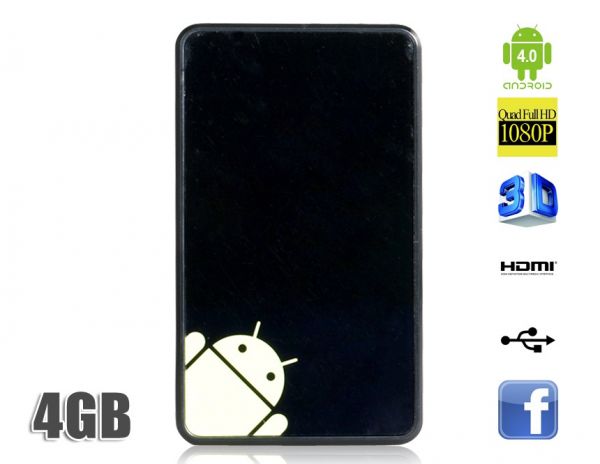 Android 4.0.4 Dual Core 1.6GHz 4GB Mini PC com Wi-Fi, 3G